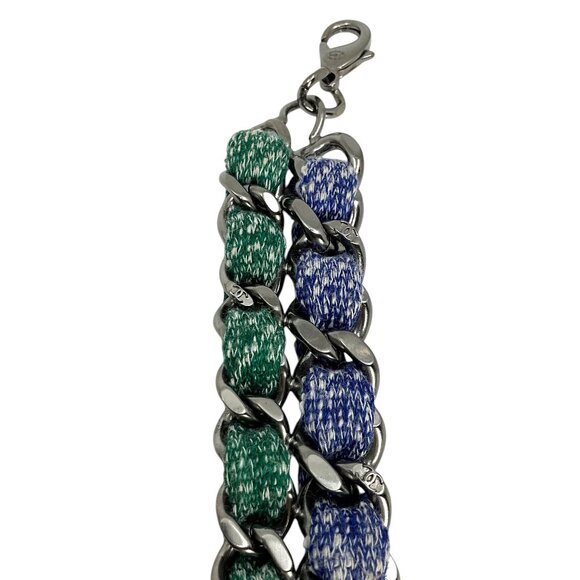 CHANEL Coco Mark Silver Metal Chain Link CC Bracelet - Picture 5 of 6